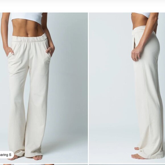 TALENTLESS Pants - Talentless French Terry Lounge Pant - Bone - L - Excellent Preowned